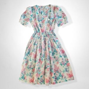 Vintage 1980's Floral Dress